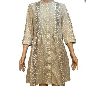 NWT Tuckernuck XXL Antelope Royal Shirt Dress Deer Print Relaxed Fit Button Down